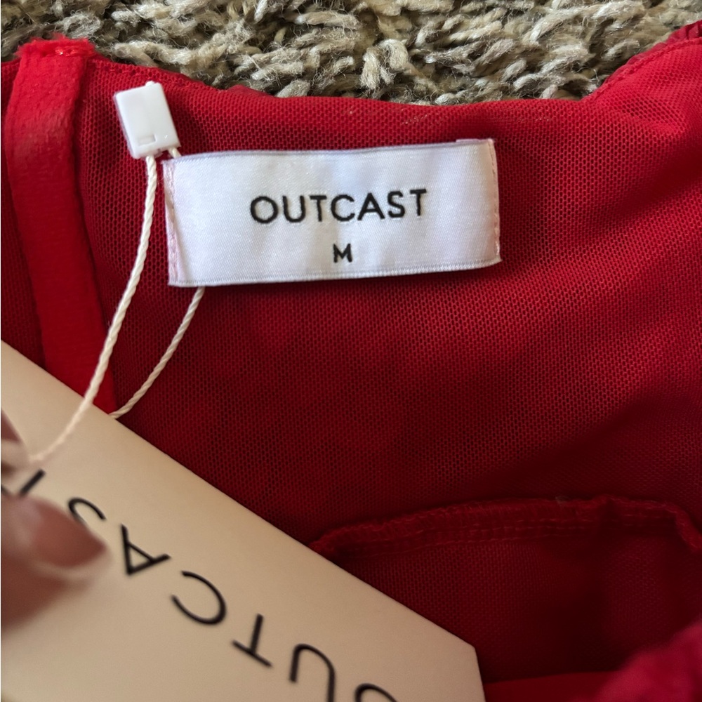 Outcast Zofia Red Strapless Top - Picture 6 of 6